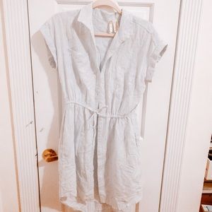 Dusty Blue Button Down Dress